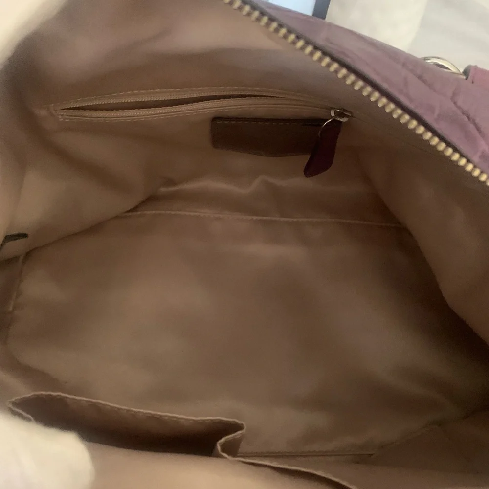 RARE HTF Coach Mauve/Purple  Madison Audrey Croc-Embossed Leather Satchel